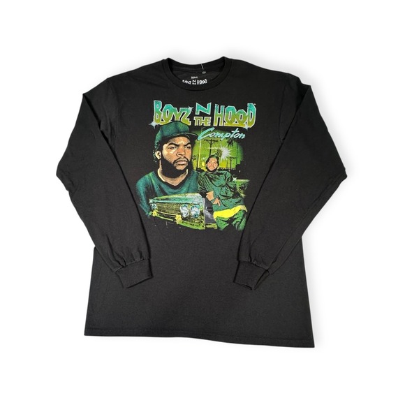 Mad Engine Boyz N The Hood Compton Graphic Print Long Sleeve T-Shirt M‎ - Picture 1 of 8